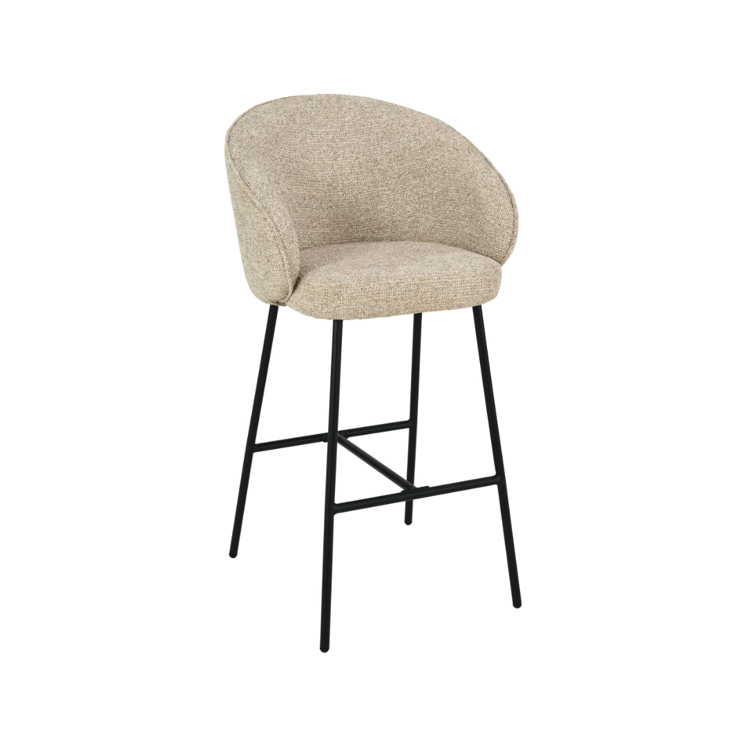 Kelsby Mocha Textured Bar Stool