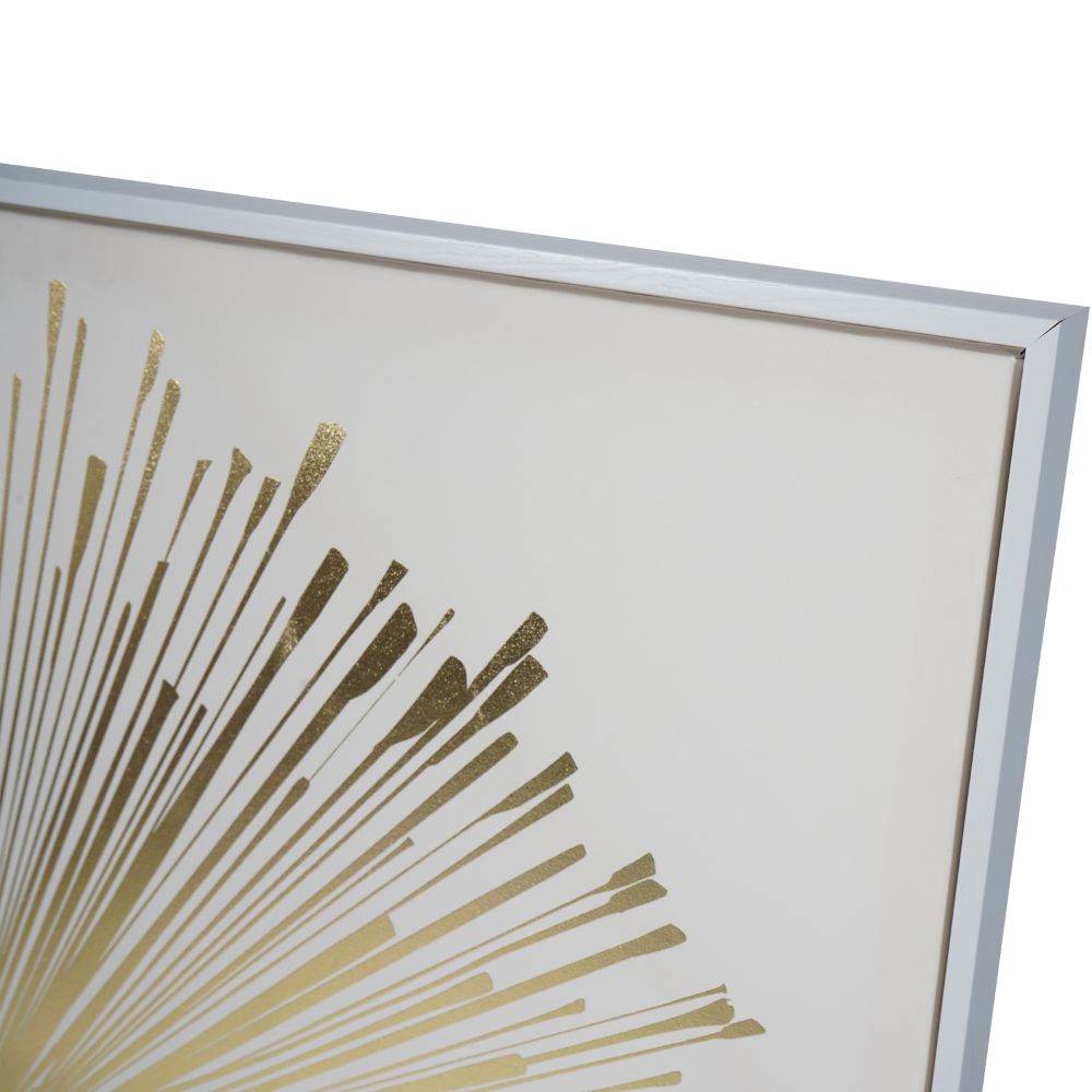 Canvas Golden Foiled Sunburst Framed Wall Art