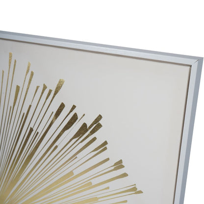 Canvas Golden Foiled Sunburst Framed Wall Art