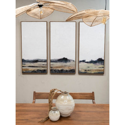 Green Fields Landscape Wall Art (Set of 3)