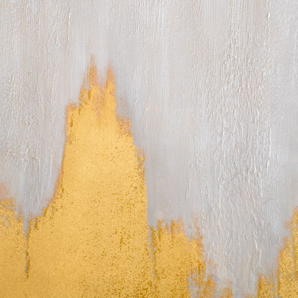 Frameless Canvas Black or White and Gold Abstract