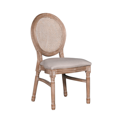 Louis Birch Wood Upholstered Dining Chair