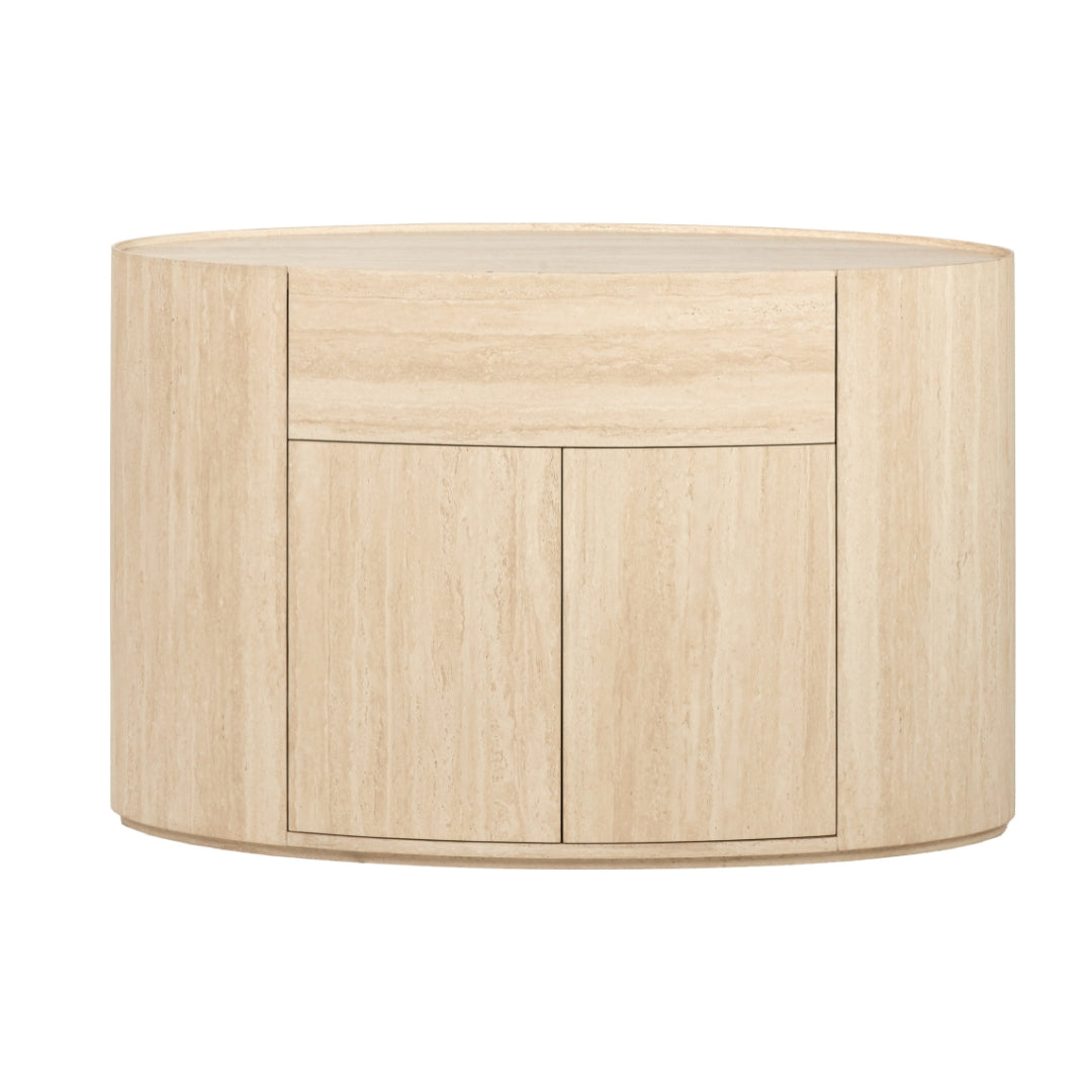 Tivoli Travertine Effect Veneer 1 Drawer 2 Door Sideboard