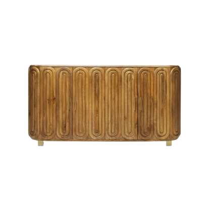 Aranya Solid Wood Capsule Design Sideboard
