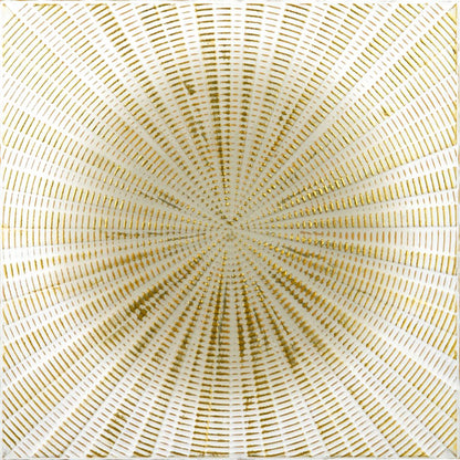Metal Light Grey and Gold Starburst Wall Art