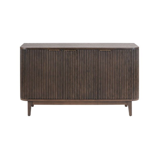 Raie Dark Brown Pine Wood 3 door Sideboard