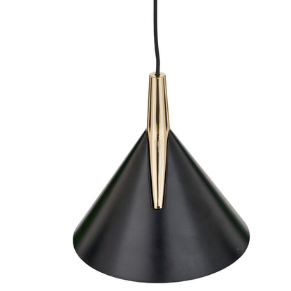 Astarion Matte Black and Gold 3 Drop LED Pendant