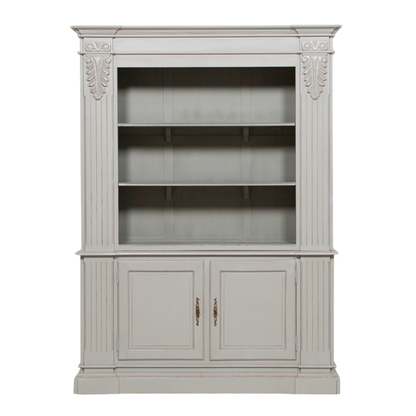 Elden Large Grey Open Mahogany Bookcase