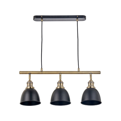 Augusto Black and Gold Task Bar Pendant