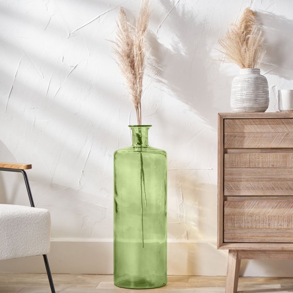 Recycled Glass Bottle Vase Tall