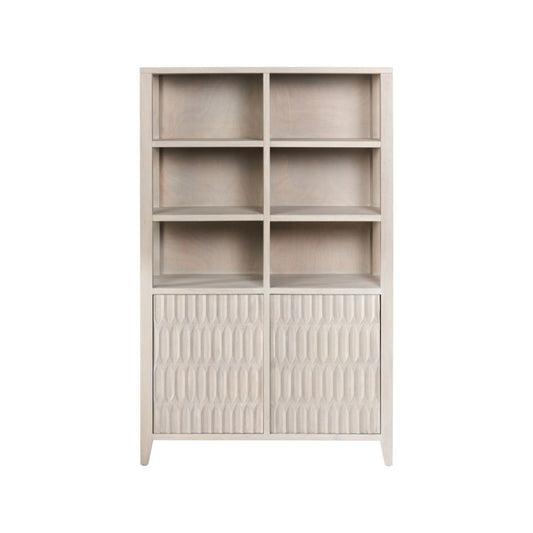 Khao Mango Wood 2 Door 6 Niche Shelf Unit