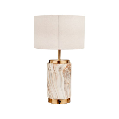 Carrara Ceramic Natural Stone Effect Table Lamp