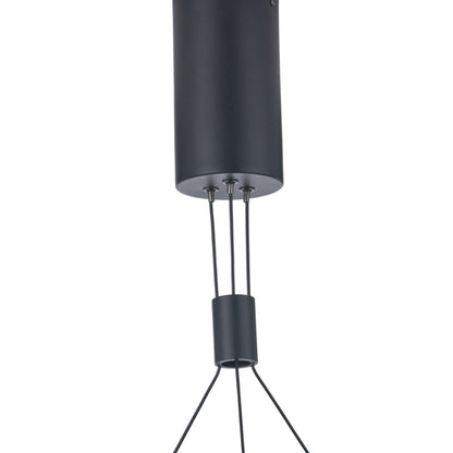 Xena Black and Rose Gold Metal 8 Light LED Pendant