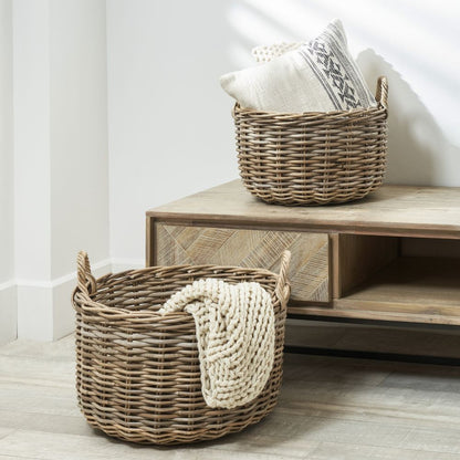 Kubu Log Baskets (Set of 2)