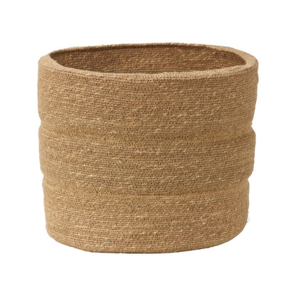 Seagrass Natural Ribbed Basket