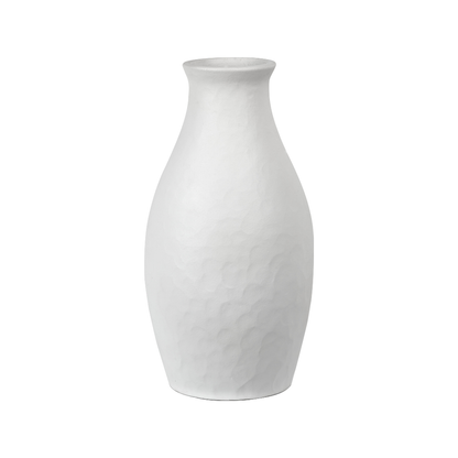 Eirene White Textured Stoneware Vase