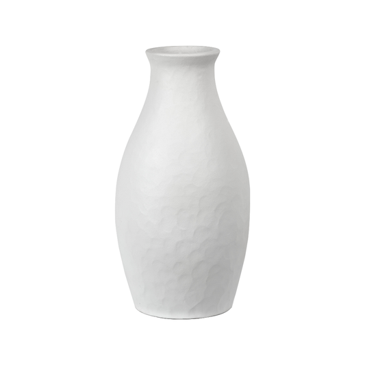 Eirene White Textured Stoneware Vase