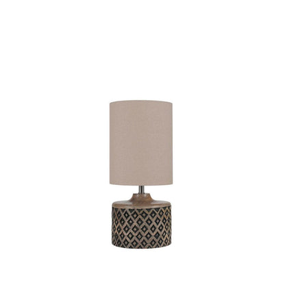 Orissa Wooden Short Diamond Table Lamp