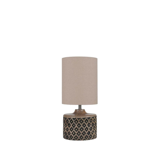 Orissa Wooden Short Diamond Table Lamp
