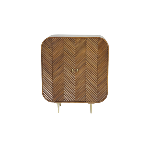 Aranya Solid Wood 2 Door Chip Sideboard
