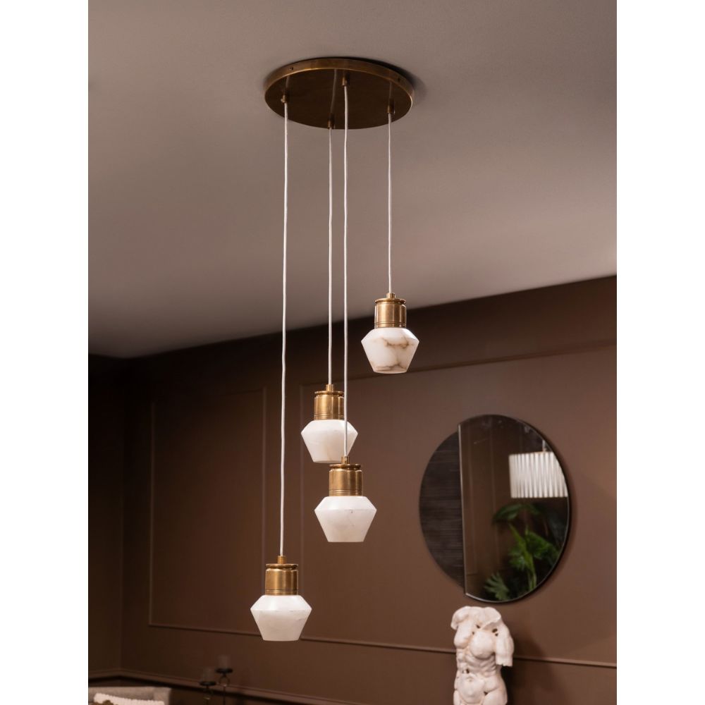 Allegra Alabaster 4 Light Pendant