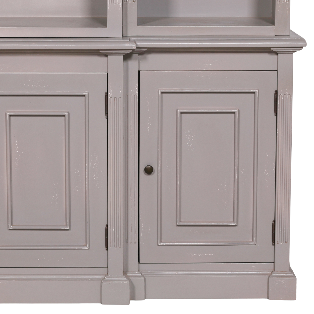Elden Distressed Mahogany Bookcase Display Cabinet