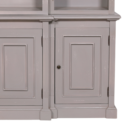 Elden Distressed Mahogany Bookcase Display Cabinet