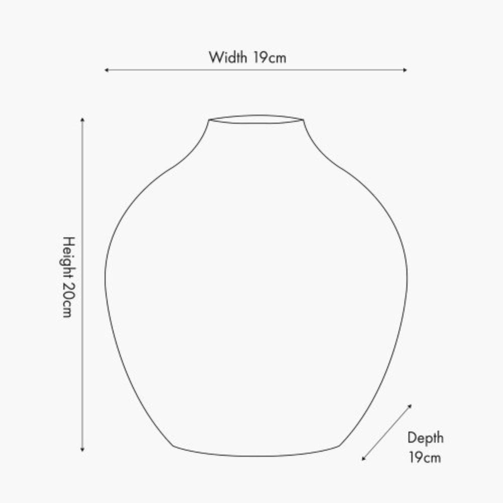 Gaudi Stoneware White Geometric Design Vase
