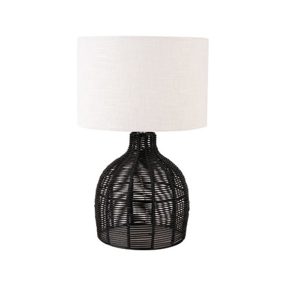 Caswell Natural Rattan Cloche Table Lamp