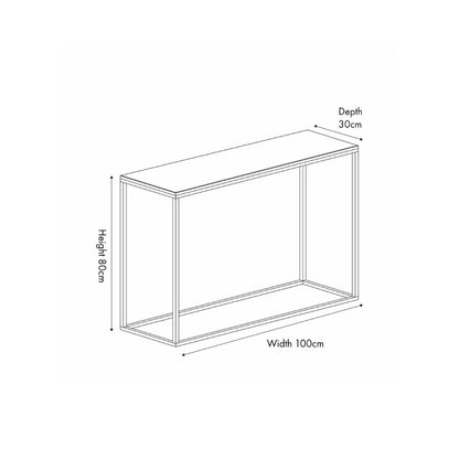 Kalani White Marble Console Table