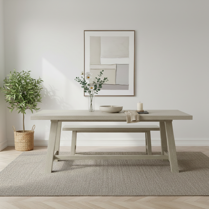 Saltaire Pine Wood Rectangular Dining Table
