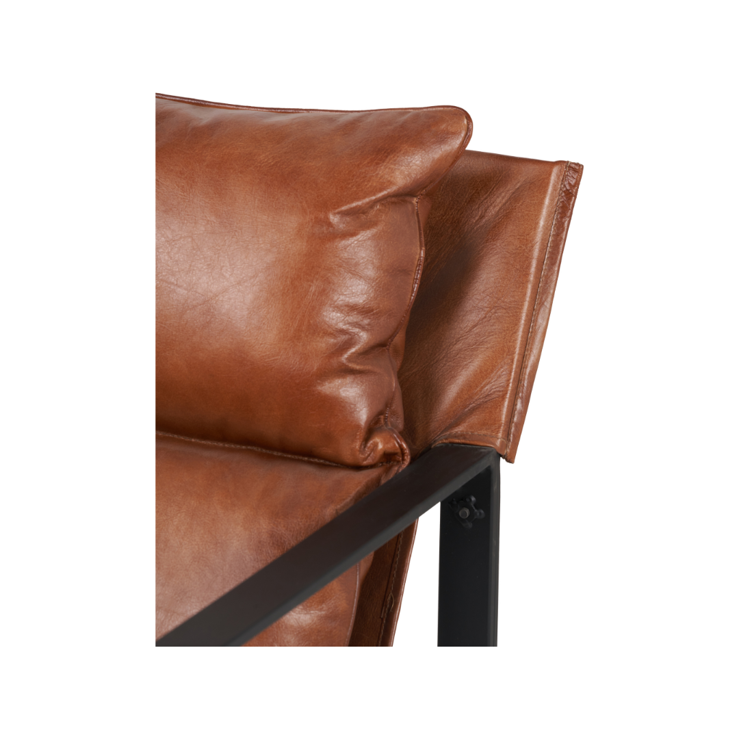 Nico Leather Chair and Footstool