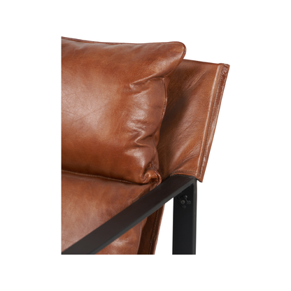 Nico Leather Chair and Footstool