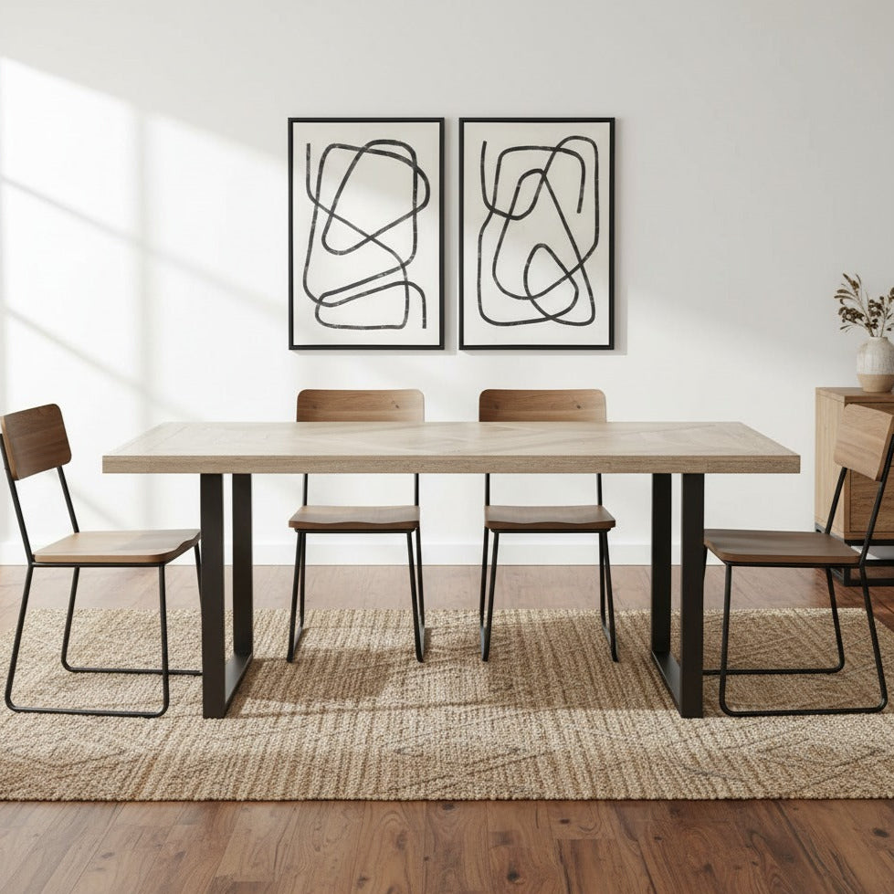 Marca 1.8m Acacia Wood Dining Table