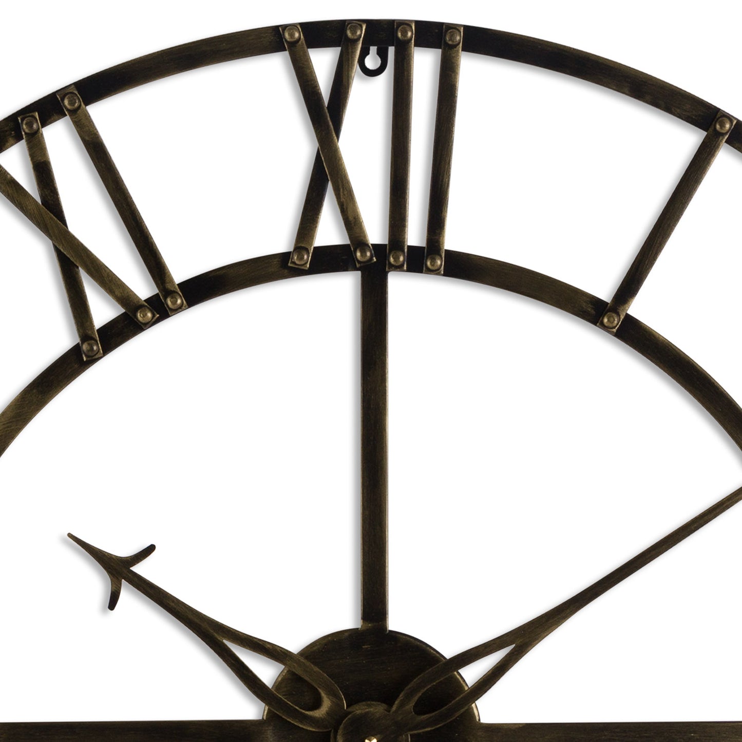 Skeleton Antique Brass Small Wall Clock