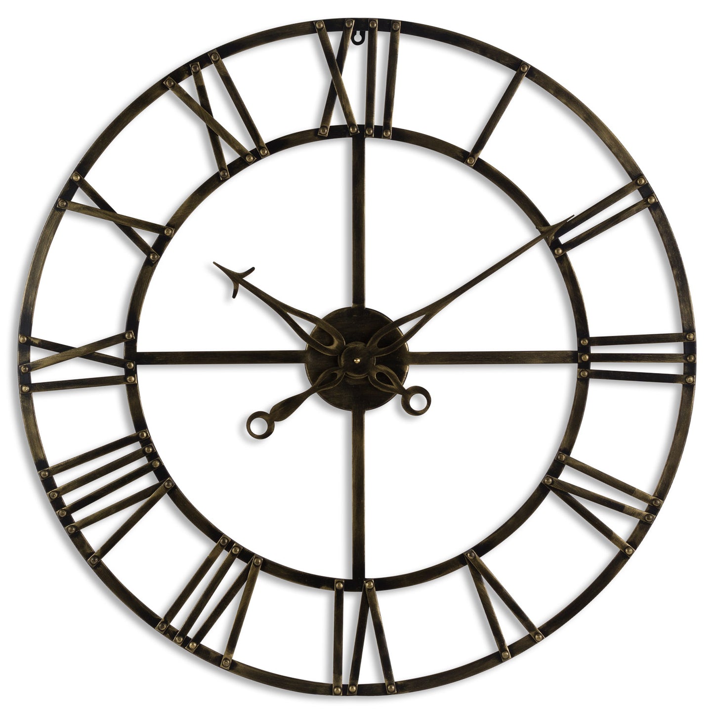 Skeleton Antique Brass Small Wall Clock