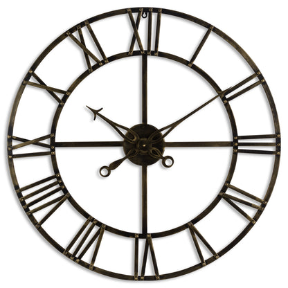 Skeleton Antique Brass Small Wall Clock