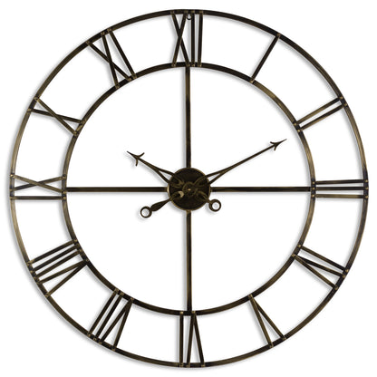 Skeleton Antique Brass Large Wall Clock