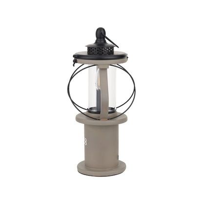 Gibson Pine Wood White Lantern Table Lamp