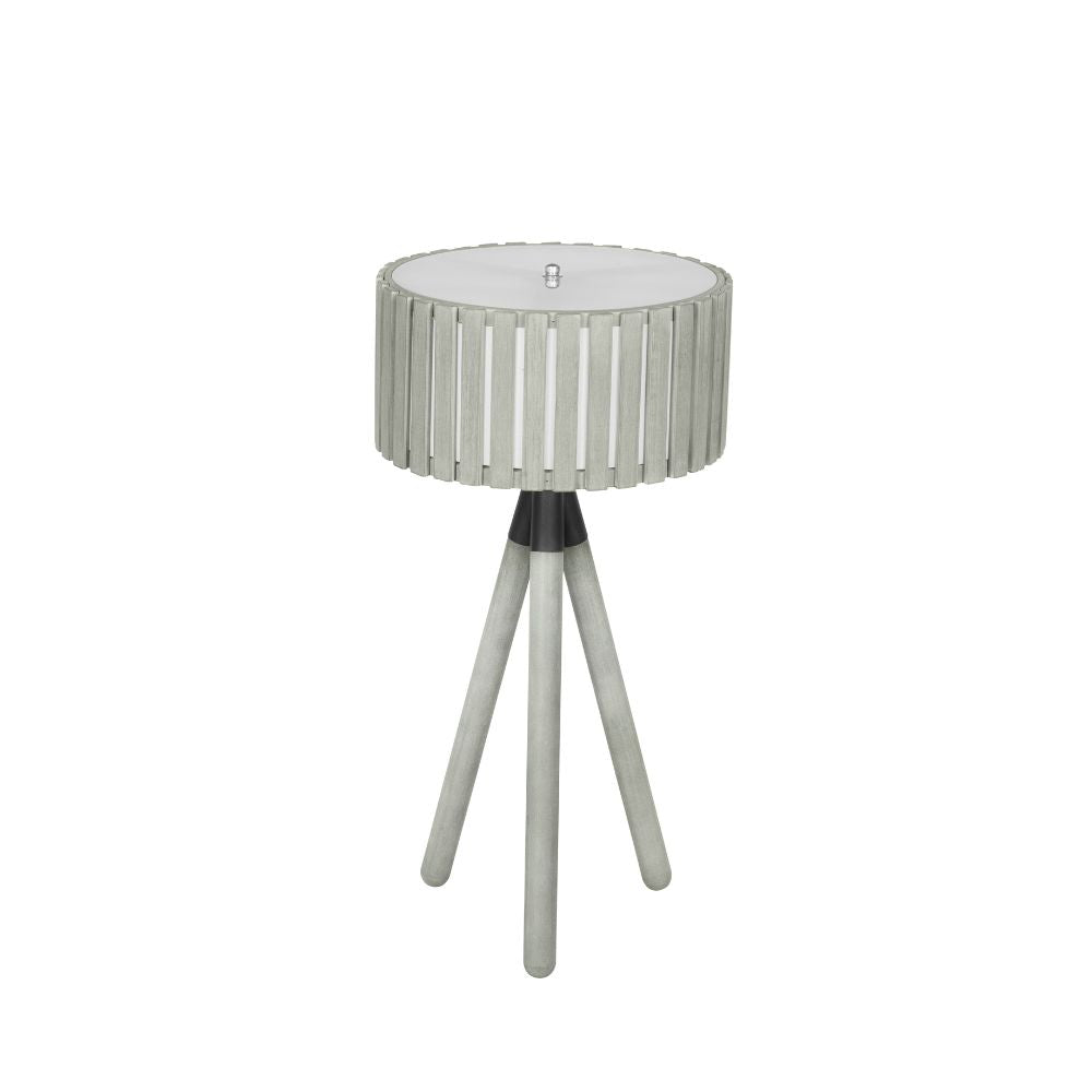 Rabanne Slatted Pine Wood Tripod Table Lamp