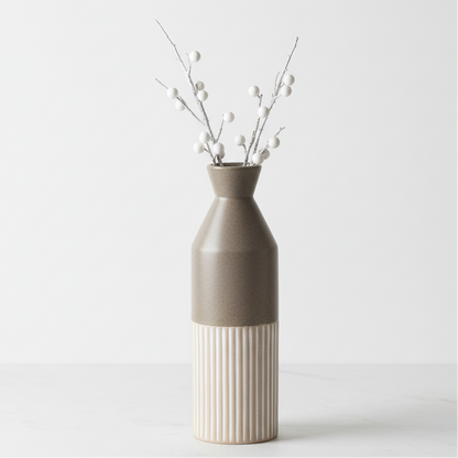 Mason Ceramic Ellipse Grey Tall Vase