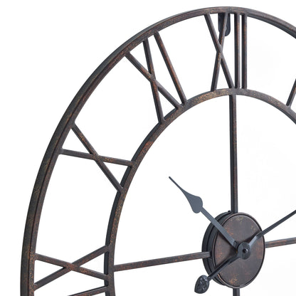Skeleton Bronze Wall Clock