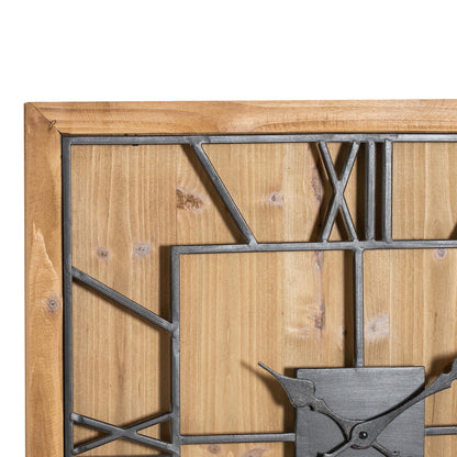 Williston Wooden Square Wall Clock