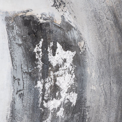 Galaxy Silver And Grey Hand Painted Canvas Wall Art
