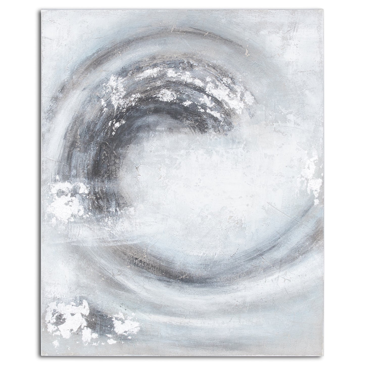 Sierra Silver And Grey Hand Painted Canvas Wall Art