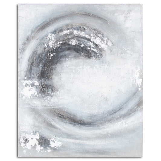 Sierra Silver And Grey Hand Painted Canvas Wall Art