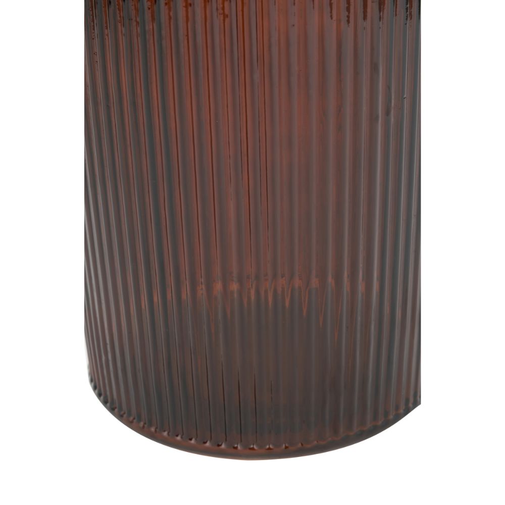 Recycled Glass Ribbed Vase Tall