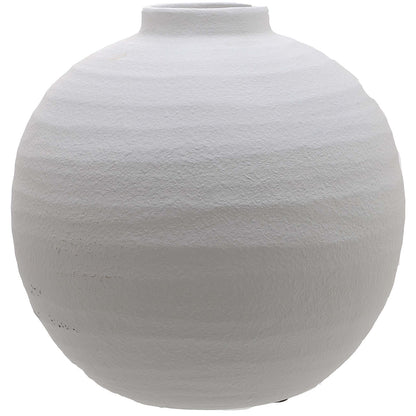 Tiber Ceramic Matte White Vase
