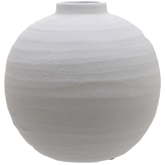 Tiber Ceramic Matte White Vase