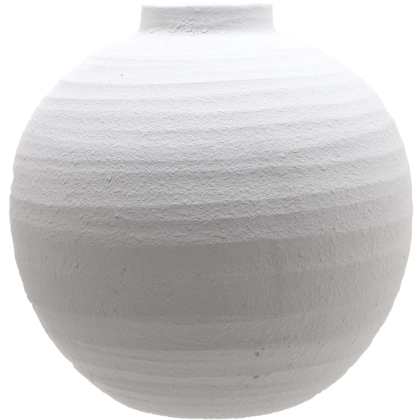 Tiber Ceramic Matte White Large Vase